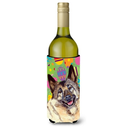 

Caroline s Treasures LH9443LITERK Norwegian Elkhound Easter Eggtravaganza Wine Bottle Hugger Wine Bottle multicolor