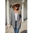 thumbnail image 3 of Richie House Women's Open Front Cardigan Long Sleeve Sweater with Side Pockets ARH2058-A-XL, 3 of 5
