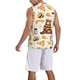 thumbnail image 2 of Sikiie Cute Bee Honey Jar Hive Bear Basketball Jersey Reversible Men's Mesh Athletic Sports Shirts Training Practice S-4XLMedium, 2 of 6