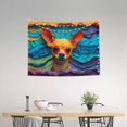 thumbnail image 2 of Kdxio Colorful Textured Chihuahua Wall Hanging Tapestries Banner For Bedroom College Dorm Home Living Room Party Decor 29X37 In, 2 of 8