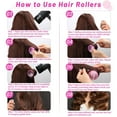 thumbnail image 3 of Jumbo Hair Curlers Rollers, 12Pcs 60mm Jumbo Hair Roller Curlers Self Grip Holding Rollers with 12Pcs Hair Clips for Long Straight Thick Hair (Rose Red), 3 of 7