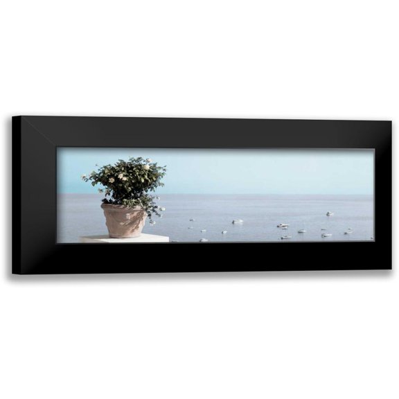 Blaustein, Alan 14x7 Black Modern Framed Museum Art Print Titled - Positano Pano - 2