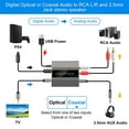Optical to Converter Audio Digital Analog Coaxial Adapter 3.5mm AUX