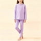 thumbnail image 1 of Conjuntos de blusas y camisas de cuello redondo y manga larga para niños, ropa de dormir de cuello redondo, conjunto de manga larga lisa, pantalones largos, ropa de hogar gruesa, prendas de poliéster, 1 of 5