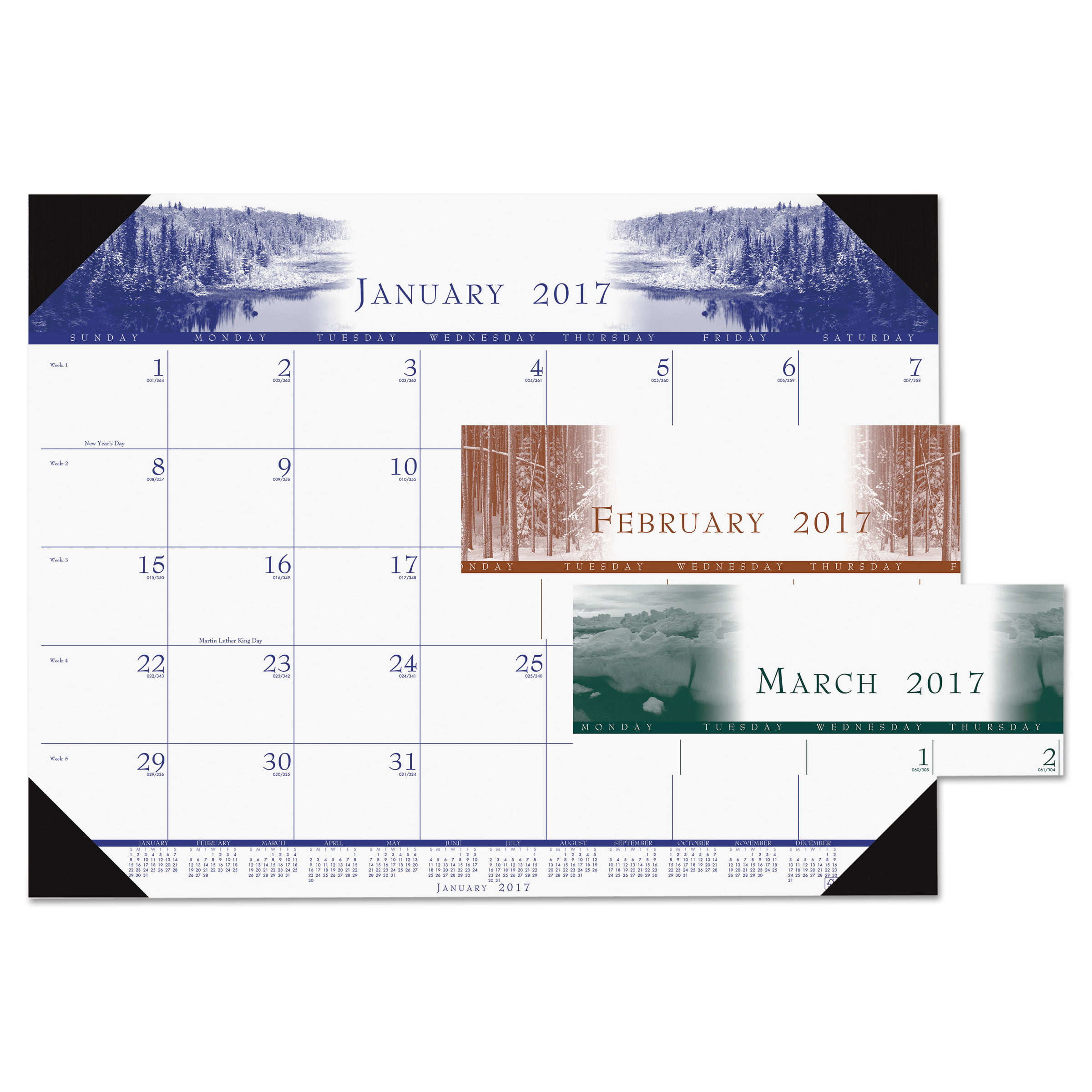 HOUSE OF DOOLITTLE Monthly Desk Calendar,22x17 In,Nature HOD140HD