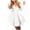 White, variant on Fesfesfes Women Gowns Elegant Deep V-neck Solid Color Long Sleeve Ruffled Evening Dress
