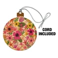 thumbnail image 2 of Vivid Flowers Wood Christmas Tree Holiday Ornament, 2 of 7