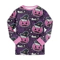 thumbnail image 6 of 5-6 Years Girls Halloween Set Cute Cartoon Print Long Sleeved Homewear Two Piece Set Halloween Pajamas Toddler Girl Cute Pjs For Girls, 6 of 9