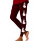 thumbnail image 2 of MKLEKYY Leggings con estampado navideño de muñeco de nieve para mujer, pantalones de yoga elásticos y atléticos para fitness y uso festivo., 2 of 4