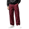 thumbnail image 5 of DYTTDG Men’s Drawstring Cargo Pants, Elastic Waist Full Length Straight Leg Trousers with Multi Pockets, Solid Color Casual Wear for Daily Walking & Outdoor, 5 of 8