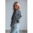 thumbnail image 3 of Maxwell Washed Zip-Up Hoodie - Charcoal, 3 of 5