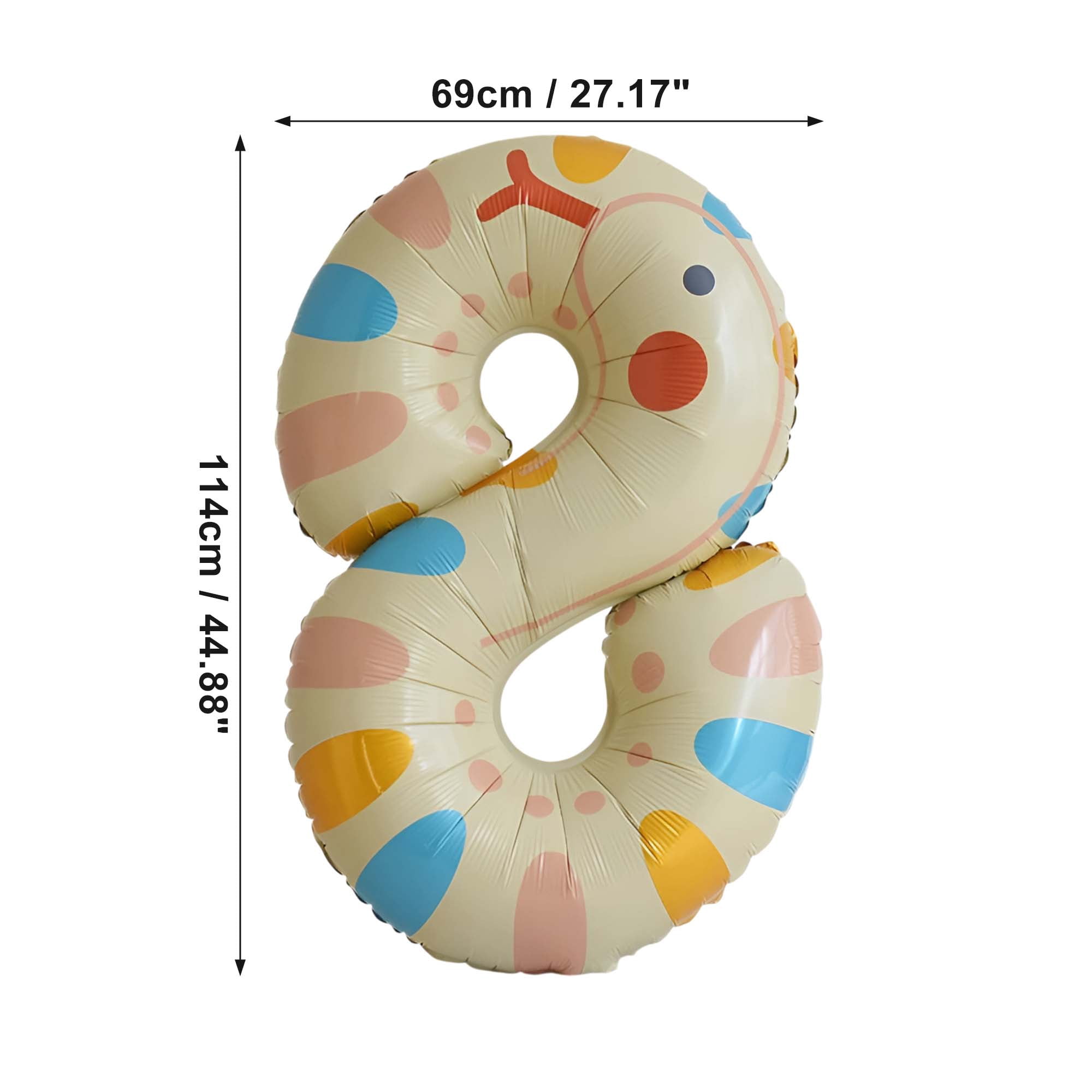 Unique Bargains Animal Print Balloon Foil Number Balloons Multicolor Number 8