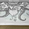 thumbnail image 6 of Ambesonne Octopus Place Mats Set of 4, Drawn Mandala Flower, Standard Size, Grey White, 6 of 6