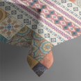 thumbnail image 3 of Boho Bohemia Flower Rectangle Tablecloth 60"x102",Waterproof Polyester Rectangle Table Cloth, Wipeable Spillproof Polyester Tablecloth for Dining, Camping, Indoor and Outdoor, 3 of 6
