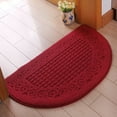 thumbnail image 5 of Tapis d'Entrée Demi-Cercle Tapis d'Entrée Demi-Rond Tapis Demi-Cercle Tapis de Sol Demi-Cercle Piège à Poussière Fibre de Polyester Forte Absorption Antidérapant pour Extérieur Intérieur, 5 of 5