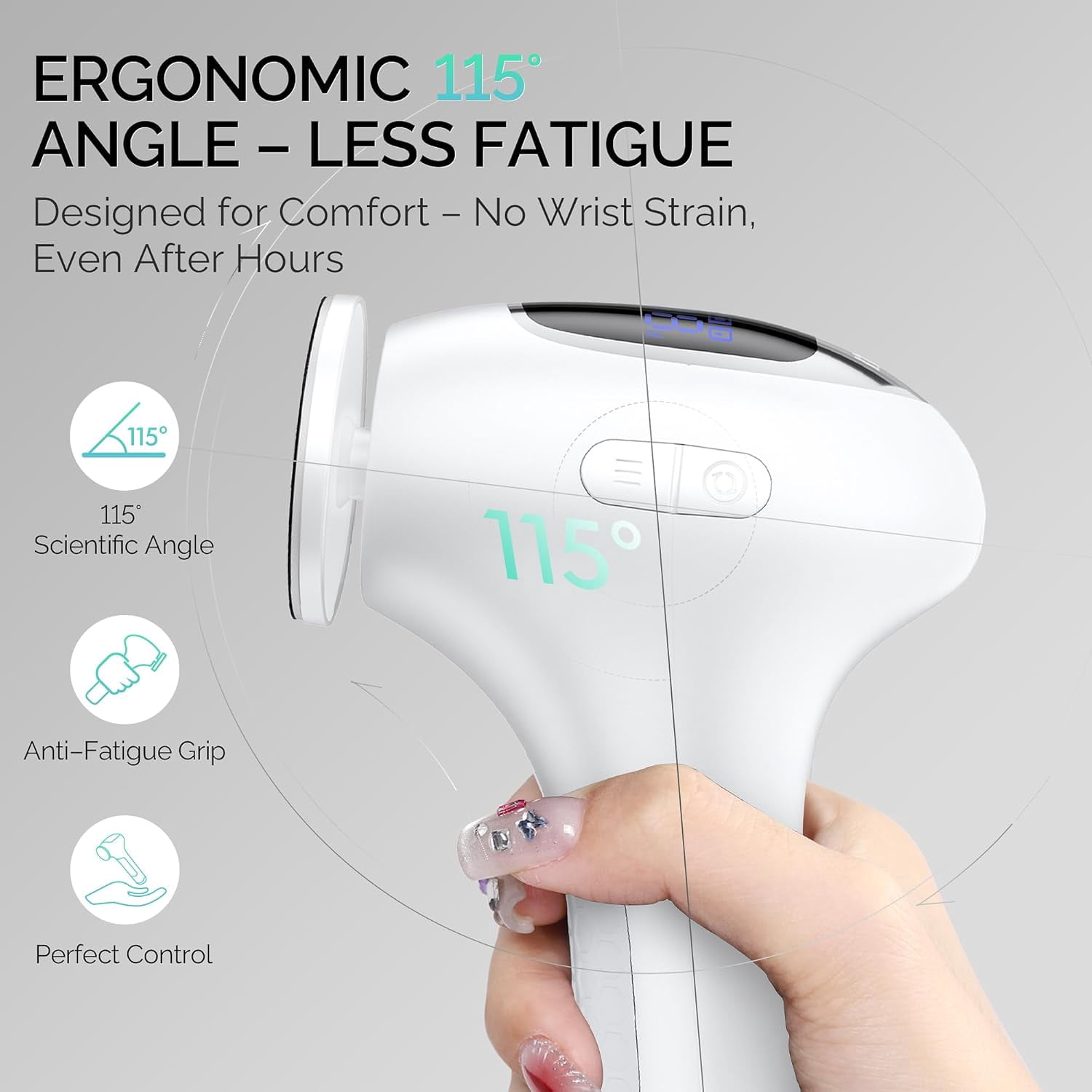 Electric Foot Callus Remover with 8N·cm Torque, 3-Speed LCD Display, Type-C Rechargeable Pedicure File for Smooth Feet