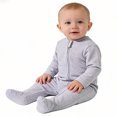 thumbnail image 2 of Emy Dola Unisex Baby One Piece Romper Soft Cotton Zipper Footed Jumpsuit for 0-12 Month Infant Boy Girls Bodysuit With Mitten Cuff, 2 of 7
