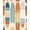 Multicolor Orange Blue Cream, Pattern 1, variant on ODIKA 8'x10' Nautical Surfboard Beach House Decor Blue Washable Area Rug Non-Shedding, Easy Care, for King Size Bedroom Under Bed, Master Suite