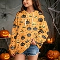 thumbnail image 2 of Grblisyd Halloween Girls Boys Casual Long Sleeve Hoodies Cute Oversized Fleece Pocket Sweatshirt Tops with Kangaroo Pocket, 2 of 5