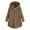 Khaki, variant on Aoochasliy Women's Plus Size Coats Winter Outerwear Clothes Oversized Hooded Outerwears Button Down Wool Overcoat for Home Casual Work Play