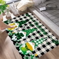 thumbnail image 5 of PureCasa St.Patrick's Day Home Decor Floor Mats for Outdoor Indoor, Non-Slip Flock Shamrock Doormats Rubber Backing Entryway Door Mat for Bedroom Living Room, 16"x20", 1 Pack, D, Rectangle, 5 of 6
