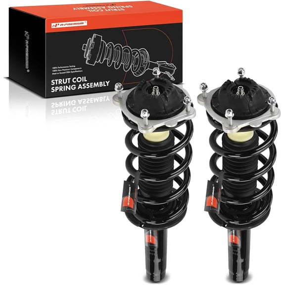 A-Premium Pair (2) Front Driver and Passenger Side Complete Strut and Coil Spring Assembly Compatible with Audi A6 2012-2018, A6 Quattro 2012-2018, A7 Quattro 2012-2018 3.0L