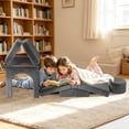 thumbnail image 3 of 12PCS Modular Kids Play Couch, Toddler Sofa, Children Creative Convertible Foam Sofa Living Room Sectional Couch for Boys Girls 3-8, Gray, 3 of 8