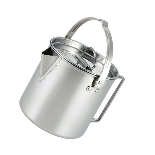 1.2L 9 Cups Outdoor Percolator Coffee Pot Stainless Steel For Camping  Picnic