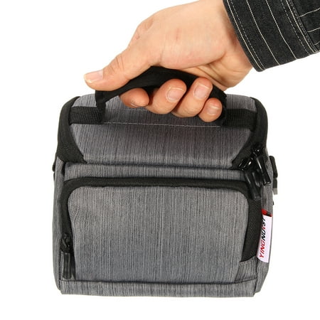 Camera Shoulder Bag Nylon Protective Carry Case Travel Handbag with Strap for Single Power/ Micro Single DSLR (Best Dslr Bag For Travel)