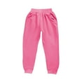 thumbnail image 4 of XinLfly Toddler Kids Leisure Sweatpants for Boy Girl Long Pants Sweatpants Solid Color Cotton Joggers Thin Spring Fall Trouses,Rose Red,5T, 4 of 7