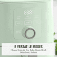 thumbnail image 4 of Martha Stewart 6QT Slim Air Fryer, 6-in-1, Ceramic Non-Stick, Honeydew Green, 4 of 7
