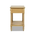thumbnail image 5 of Easton 28 Modern Farmhouse Turned 1-Drawer Side Table with Shelf Natural Brown, 5 of 11