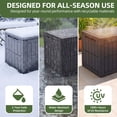 thumbnail image 4 of Uforic 110 Gallon Large Outdoor Deck Box, Waterproof Resin Storage Box with Lockable Lid, 2-Person Patio Bench Seat for Outdoor Cushions, Garden Tools, Sports and Pool Accessories, Dark Gray, 4 of 5