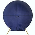 thumbnail image 2 of BalsaCircle 7.5 feet Navy Blue Metallic Glittered Spandex Round Backdrop Stand Cover Wedding Decorations, 2 of 7
