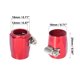 thumbnail image 3 of 5uds AN6 Hexagonal Coche Manguera Terminador Flexible Goma Tubería Abrazadera Rojo, 3 of 6