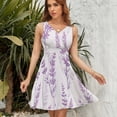 thumbnail image 7 of Lavender Floral Purple Sundress Sleeveless Dress Summer Women Clothes Dress for Women Dresses, 7 of 7