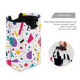 thumbnail image 3 of Yayeee Freestanding Laundry Hamper with Handle Collapsible Large Storage Basket for Clothes, Retro Round, 3 of 7