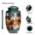 thumbnail image 2 of MUKTIVE Fishing Funeral Large Urns for Adult Male Female Ashes - Fisherman Burial Urn for Human Ashes for Female - Cremation Remains Containers - Sympathy Gifts for Loss (10 Inch), 2 of 7