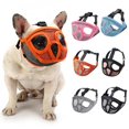 thumbnail image 3 of Short Snout Dog Muzzle Bulldog Muzzle Drinkable Adjustable Breathable Mesh for Training Biting Barking, 3 of 5