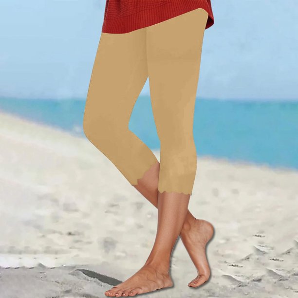 MKLEKYY Vestido deportivo para mujer, pantalones casuales con ribete de encaje, capris para el hogar, ocio, primavera y verano, pantalones cómodos y elegantes.