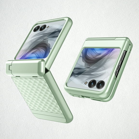 Allytechgroup Moto Razr 2025 Case with Screen Protector, Invisible Kickstand Full Body Shockproof Rugged Bumper Hinge Protection Anti-Scratch Phone Case for Motorola Razr 2025, Mint