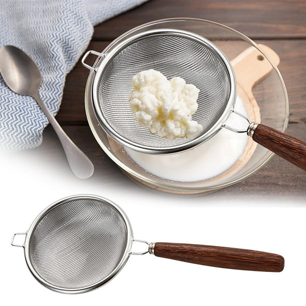 Aparatos de cocina, Accesorios de cocina, Utensilios de cocina, Herramienta de cocina Colador 304 Aparato de cocina de acero inoxidable Colador con mango de madera