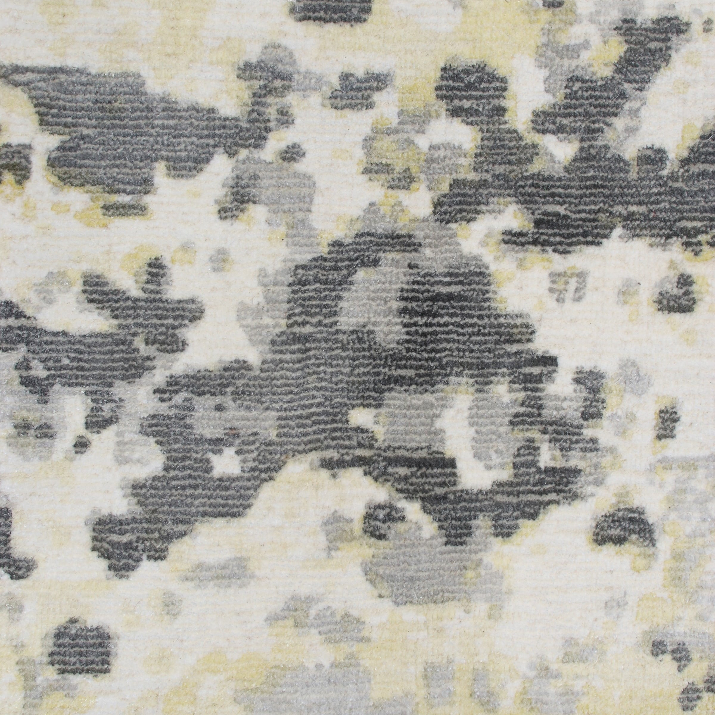 Ox Bay Hand Loomed Modern Abstract Light Area Rug, Gray / Yellow, 2' x 3'