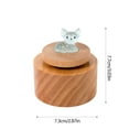 thumbnail image 3 of Konghyp Mini Luminous Music Box – Wooden Circular Design with Rotating Feature – Ideal Holiday and Birthday Gift for Boys and Girls – Charming Toy Ornament, 3 of 6