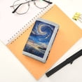 thumbnail image 7 of JIALIOU Nylon Trifold Card Wallet with ID Window Zipper Pocket for Men Women Teen Flower Sea Starry Sky, 7 of 7