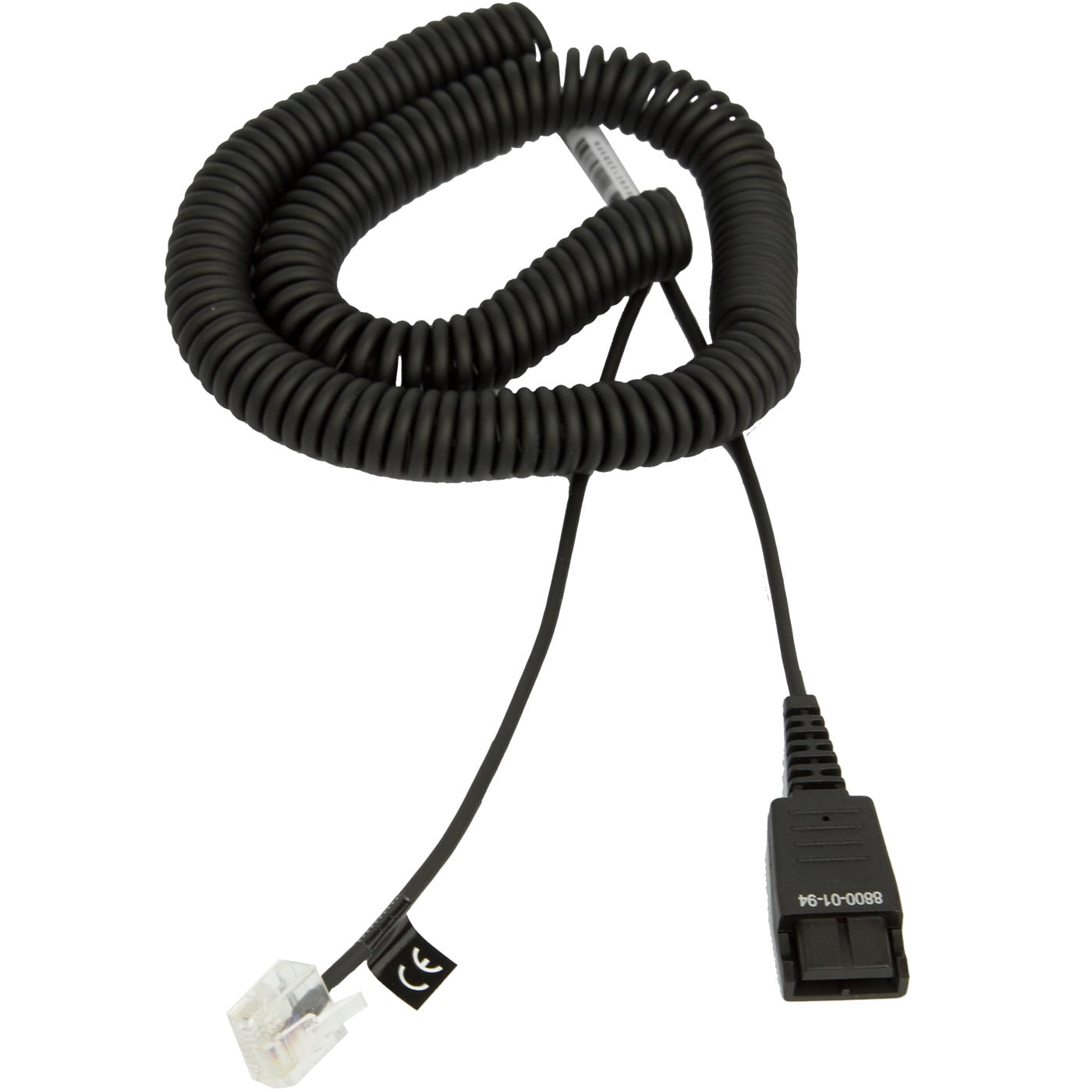 JABRA QUICK DISCONNECT TO MODULAR COILED BOTTOM CORD 2 METER 8800-01-37 NEW 