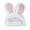 White, variant on Ludlz Cute Costume Bunny Rabbit Hat with Ears for Cats & Small Dogs Party Costume Halloween Easter Accessory Headwear