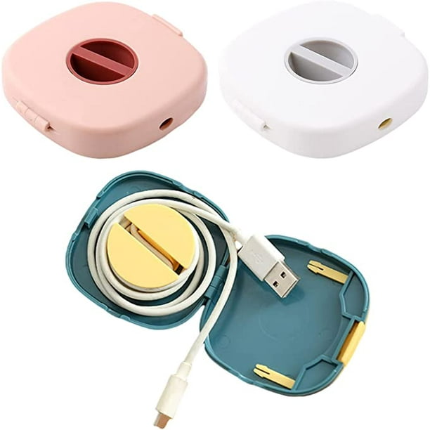 ShenMo 3 Pieces Retractable Cable Reel Cable Management Desk Tidy for USB  Cable, Headphone Cord, Mouse Wire, Charger Cable 