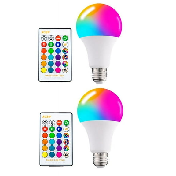 Color Changing Light Bulb with Remote 16 Color Multicolor RGB Flood Light 15W E27 G20738