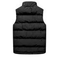 thumbnail image 3 of JINMGG Mens Shirts Clearance,Men Autumn Winter Casual Stand Collar Pure Color Waistcoat Sleeveless Vest Tops, 3 of 9